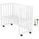 Patut copii din lemn co-sleeper Hubners Matei 94x46 cm alb
