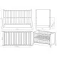 Patut copii din lemn Hubners Cosmo 120x60 cm alb cu sertar Patut copii din lemn Hubners Cosmo 120x60 cm alb cu sertar