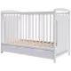 Patut copii din lemn Hubners Karly 120x60 alb cu sertar