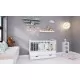 Patut copii din lemn Hubners Karly 120x60 alb cu sertar