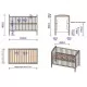 Patut copii din lemn Hubners Karly 120x60 cm venghe Patut copii din lemn Hubners Karly 120x60 cm venghe