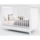 Patut copii din lemn Hubners Mara 120x60 cm alb cu sertar Patut copii din lemn Hubners Mara 120x60 cm alb cu sertar