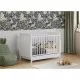 Patut copii din lemn Hubners Mara 120x60 cm alb cu sertar Patut copii din lemn Hubners Mara 120x60 cm alb cu sertar