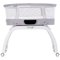 Patut cu leganare si cantar integrat Chipolino Sogno 2 in 1 Grey