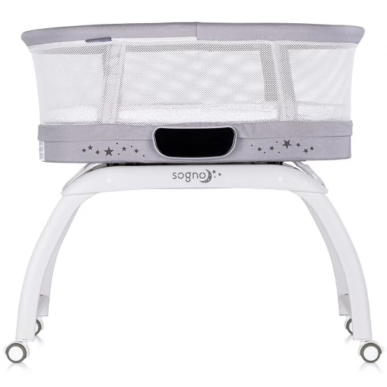 Patut cu leganare si cantar integrat Chipolino Sogno 2 in 1 Grey