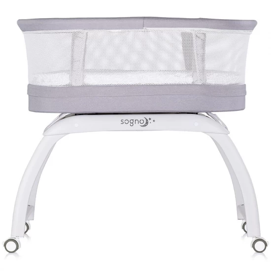 Patut cu leganare si cantar integrat Chipolino Sogno 2 in 1 Grey