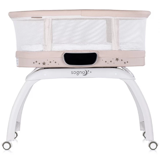 Patut cu leganare si cantar integrat Chipolino Sogno 2 in 1 Macadamia Patut cu leganare si cantar integrat Chipolino Sogno 2 in 1 Macadamia