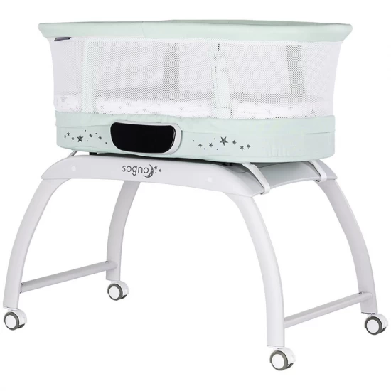 Patut cu leganare si cantar integrat Chipolino Sogno 2 in 1 Pastel Green Patut cu leganare si cantar integrat Chipolino Sogno 2 in 1 Pastel Green