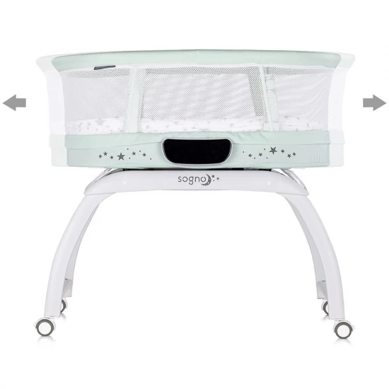 Patut cu leganare si cantar integrat Chipolino Sogno 2 in 1 Pastel Green Patut cu leganare si cantar integrat Chipolino Sogno 2 in 1 Pastel Green