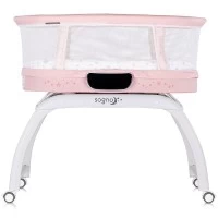 Patut cu leganare si cantar integrat Chipolino Sogno 2 in 1 Pink
