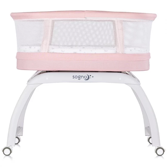 Patut cu leganare si cantar integrat Chipolino Sogno 2 in 1 Pink Patut cu leganare si cantar integrat Chipolino Sogno 2 in 1 Pink