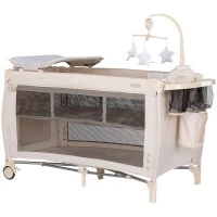 Patut pliabil cu carusel muzical Chipolino Bella Cashmere