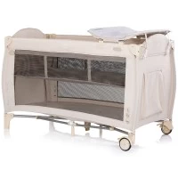 Patut pliabil cu carusel muzical Chipolino Bella Cashmere