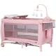 Patut pliabil cu saltea si carusel muzical Chipolino Bella Pink Marshmallow Patut pliabil cu saltea si carusel muzical Chipolino Bella Pink Marshmallow