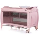 Patut pliabil cu carusel muzical Chipolino Bella Powder Pink