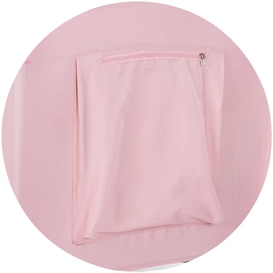 Patut pliabil cu carusel muzical Chipolino Bella Powder Pink