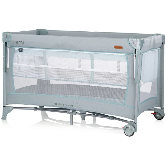 Patut pliabil Chipolino Glory cu laterala culisanta Basil