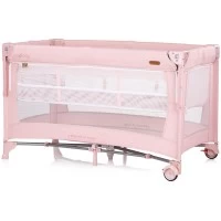 Patut pliabil Chipolino Glory cu laterala culisanta Pink Marshmallow
