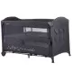Patut pliabil Chipolino Merida Anthracite Linen cu laterala culisanta Patut pliabil Chipolino Merida Anthracite Linen cu laterala culisanta