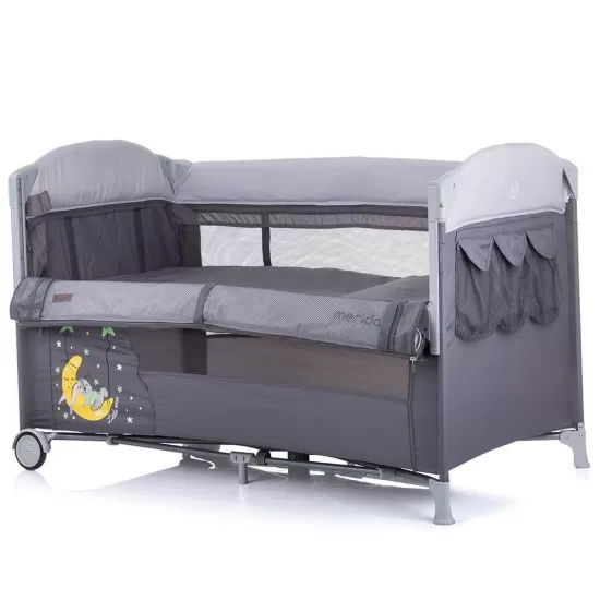 Patut pliabil Chipolino Merida Platinum cu laterala culisanta Patut pliabil Chipolino Merida Platinum cu laterala culisanta