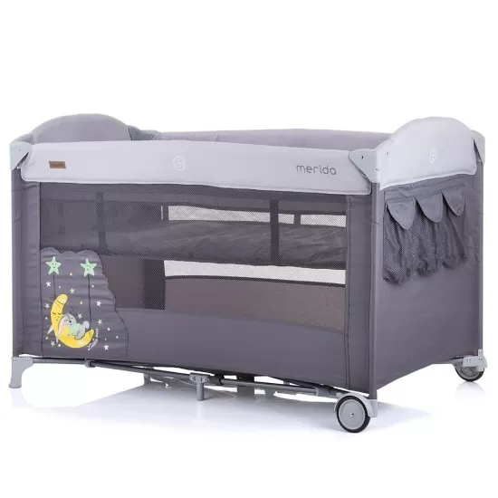 Patut pliabil Chipolino Merida Platinum cu laterala culisanta Patut pliabil Chipolino Merida Platinum cu laterala culisanta