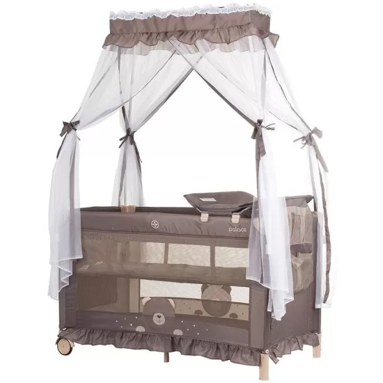 Patut pliabil Chipolino Palace Bear Beige Patut pliabil Chipolino Palace Bear Beige