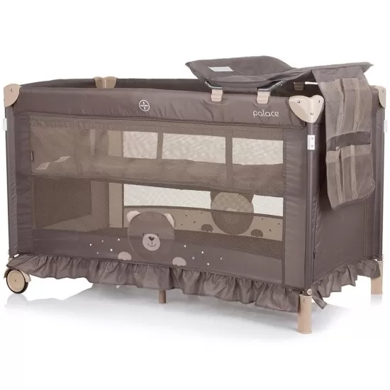 Patut pliabil Chipolino Palace Bear Beige Patut pliabil Chipolino Palace Bear Beige