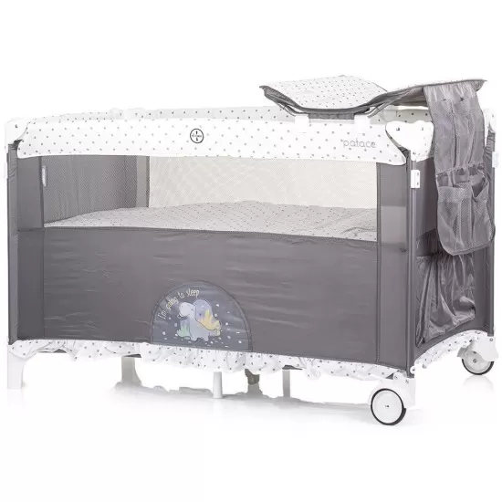 Patut pliabil Chipolino Palace Dino grey Patut pliabil Chipolino Palace Dino grey