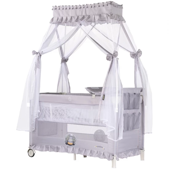 Patut pliabil Chipolino Palace Hippo Grey Patut pliabil Chipolino Palace Hippo Grey