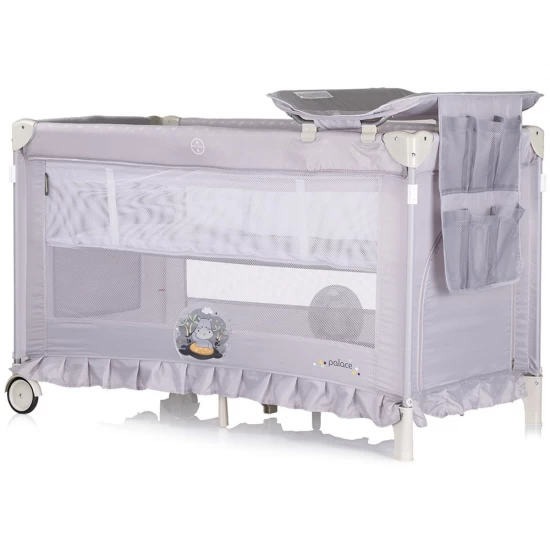 Patut pliabil Chipolino Palace Hippo Grey Patut pliabil Chipolino Palace Hippo Grey