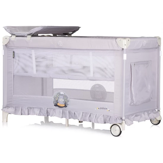 Patut pliabil Chipolino Palace Hippo Grey Patut pliabil Chipolino Palace Hippo Grey
