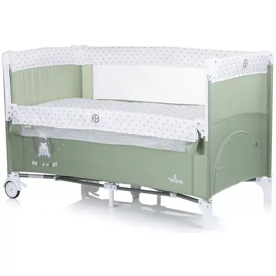 Patut pliabil Chipolino Relax Aloe cu laterala culisanta Patut pliabil Chipolino Relax Aloe cu laterala culisanta