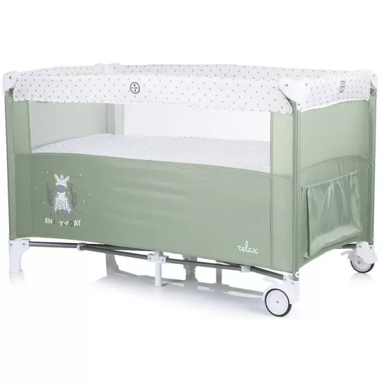 Patut pliabil Chipolino Relax Aloe cu laterala culisanta Patut pliabil Chipolino Relax Aloe cu laterala culisanta