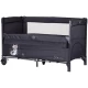 Patut pliabil Chipolino Relax Anthracite cu laterala culisanta Patut pliabil Chipolino Relax Anthracite cu laterala culisanta