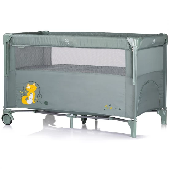 Patut pliabil Chipolino Relax Basil cu laterala culisanta Patut pliabil Chipolino Relax Basil cu laterala culisanta