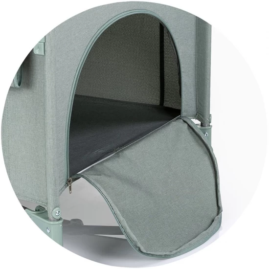 Patut pliabil Chipolino Relax Basil Linen cu laterala culisanta Patut pliabil Chipolino Relax Basil Linen cu laterala culisanta