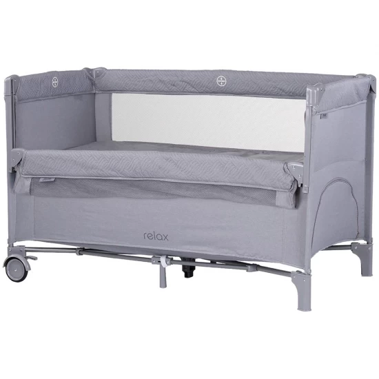 Patut pliabil Chipolino Relax Cloud Linen cu laterala culisanta Patut pliabil Chipolino Relax Cloud Linen cu laterala culisanta