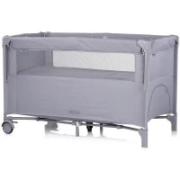 Patut pliabil Chipolino Relax Cloud Linen cu laterala culisanta