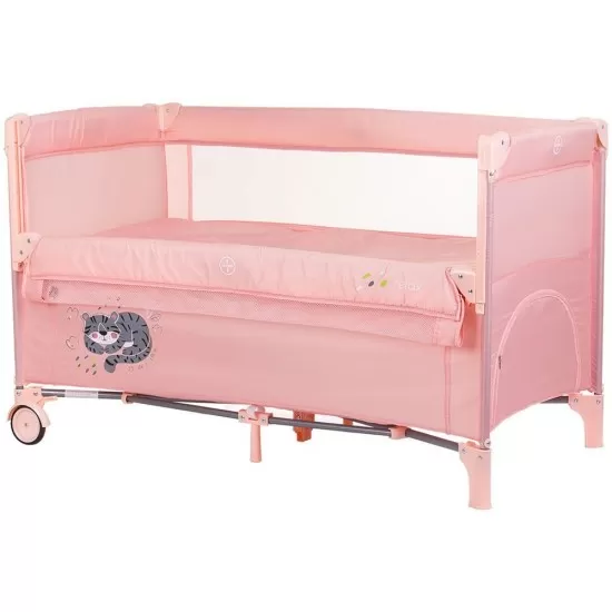 Patut pliabil Chipolino Relax Flamingo Tiger cu laterala culisanta Patut pliabil Chipolino Relax Flamingo Tiger cu laterala culisanta