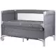 Patut pliabil Chipolino Relax Glacier Linen cu laterala culisanta Patut pliabil Chipolino Relax Glacier Linen cu laterala culisanta