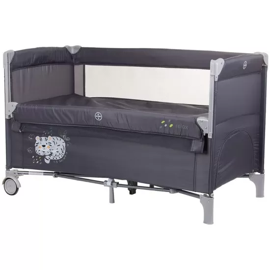Patut pliabil Chipolino Relax Granite cu laterala culisanta Patut pliabil Chipolino Relax Granite cu laterala culisanta