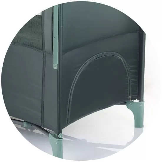 Patut pliabil Chipolino Relax Pastel Green cu laterala culisanta