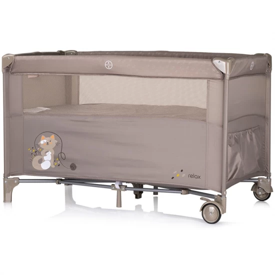 Patut pliabil Chipolino Relax Tiramisu cu laterala culisanta Patut pliabil Chipolino Relax Tiramisu cu laterala culisanta