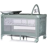 Patut pliabil cu saltea de infasat Chipolino Luna Basil