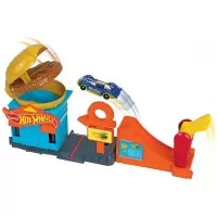 Pista de masini Hot Wheels City Downtown Burger Dash cu masinuta