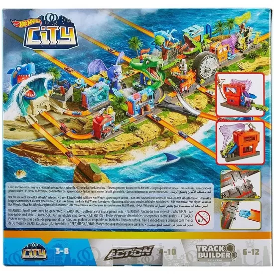 Pista de masini Hot Wheels Mattel City Downtown Speedy Fuel Stop cu masinuta Pista de masini Hot Wheels Mattel City Downtown Speedy Fuel Stop cu masinuta
