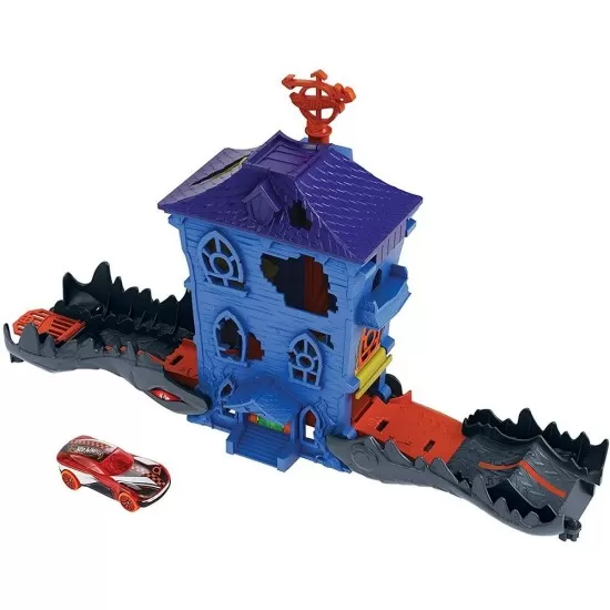 Pista de masini Hot Wheels Mattel Croc Mansion Attack cu masinuta Pista de masini Hot Wheels Mattel Croc Mansion Attack cu masinuta