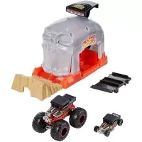 Lansator Monster Truck Hot Wheels - Craniul cu doua masinute