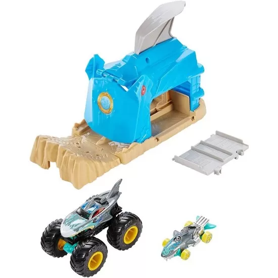 Pista de masini Hot Wheels by Mattel Monster Truck Pit and Launch Shark Wreak cu 2 masinute Pista de masini Hot Wheels by Mattel Monster Truck Pit and Launch Shark Wreak cu 2 masinute