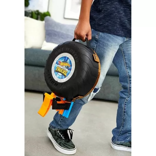 Pista de masini Hot Wheels Mattel Monster Truck Stunt Tire cu 2 masinute Pista de masini Hot Wheels Mattel Monster Truck Stunt Tire cu 2 masinute